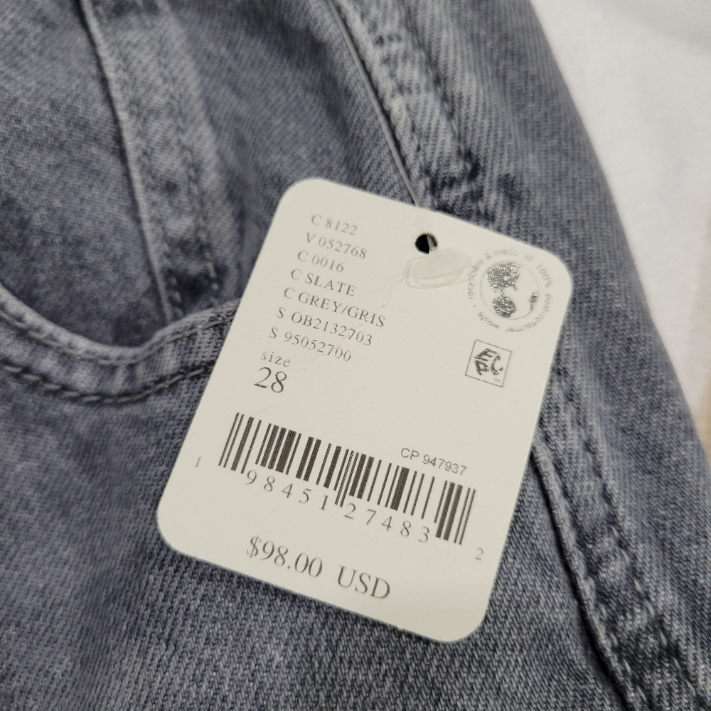 FREE PEOPLE Aster High Rise Straight Leg Jeans in Slate 28 NWT - Picture 8 of 9